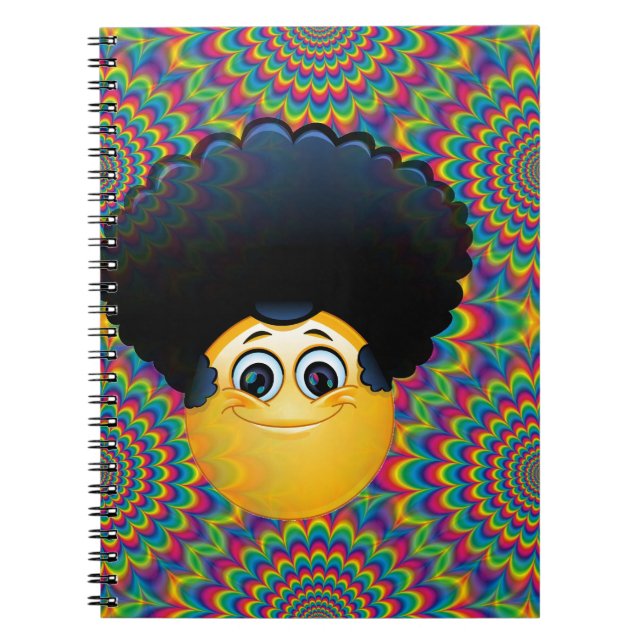 Caderno Espiral afro emojis (Frente)