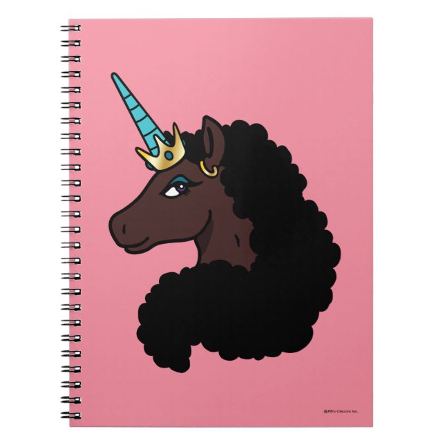 Caderno Espiral Afro Unicorn | Magia (Frente)