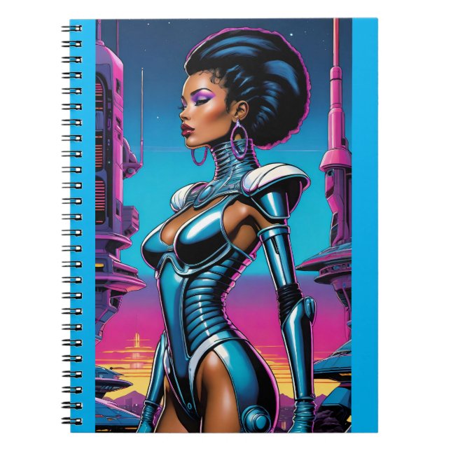 Caderno Espiral Afrofuturismo Quatro Ken Gage Sci-Fi (Frente)