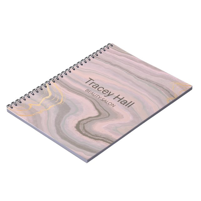 Caderno Espiral Ágata terrosa roxa rosa (Left Side)