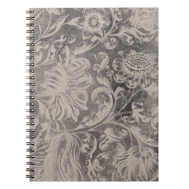 Caderno Espiral Aged Floral (Frente)