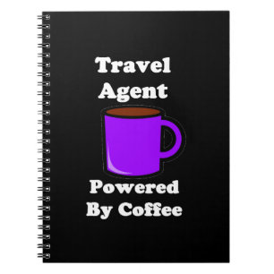 Caderno Espiral "Agente de viagens" psto pelo café