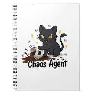 Caderno Espiral Agente do Caos Gato Preto