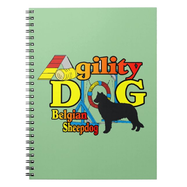 Caderno Espiral Agilidade de Sheepdog Belga (Frente)