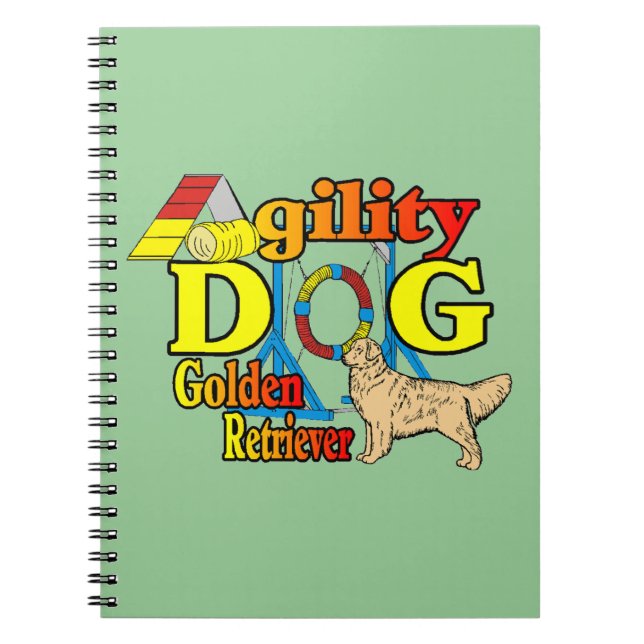 Caderno Espiral Agilidade do ouro Retriever (Frente)