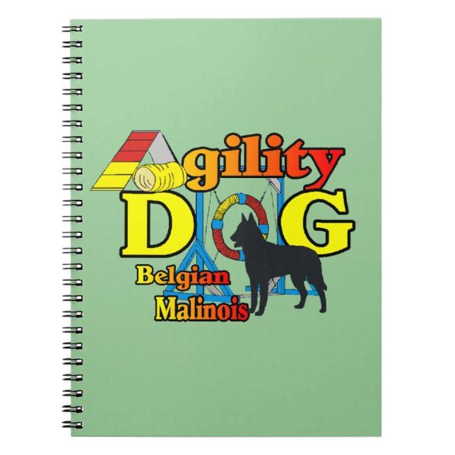 Caderno Espiral Agilidade Malinois Belga (Frente)