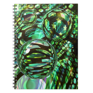Caderno Espiral Agitação Cidade na Primavera em um notebook