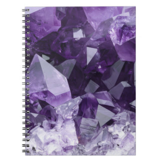 Caderno Espiral Aglomerado de Cristal de Cura de Ametista