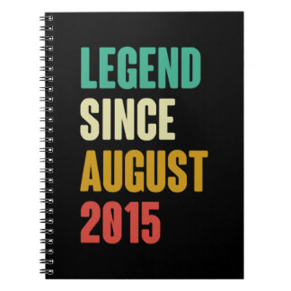 Caderno Espiral Agosto De 2015 7 Aniversário De 7 Anos