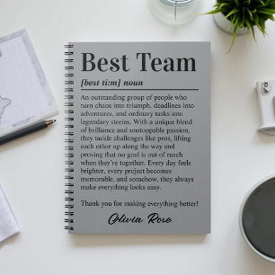 Caderno Espiral Agradecimento Personalizado à Melhor Equipe de Fun