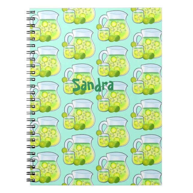 Caderno Espiral Agua De Limon Y Pepino (Frente)
