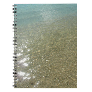 Caderno Espiral Água na Praia I Fotografia Abstrata da Natureza