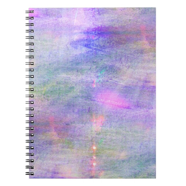 Caderno Espiral aguarela azul, cor-de-rosa sem emenda do amarelo (Frente)