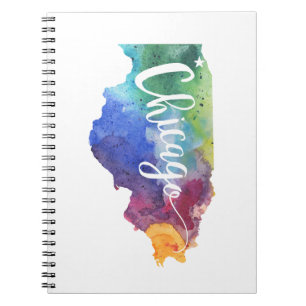 Caderno Espiral Aguarela Chicago