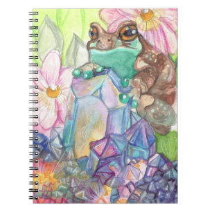 Caderno Espiral Aguarela mágica do sapo do leite