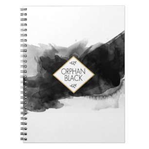 Caderno Espiral Aguarela preta preta órfão