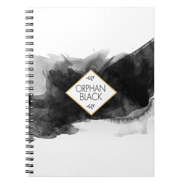 Caderno Espiral Aguarela preta preta órfão (Frente)
