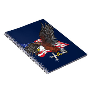 Caderno Espiral Águia Americana com Cruz