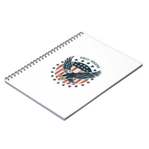 Caderno Espiral Águia Americana Retrô