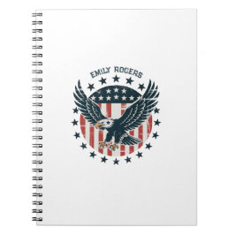 Caderno Espiral Águia Americana Retrô