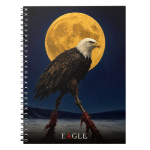 Caderno Espiral Águia Pernas Brilhantes gótico Surrealista