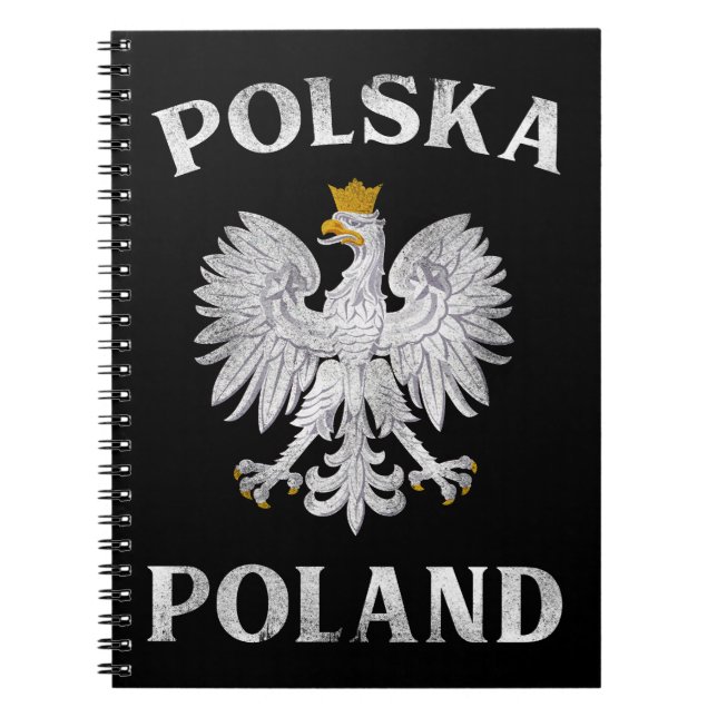Caderno Espiral Águia Polonesa T Polônia Casaco de Armas Polska (Frente)
