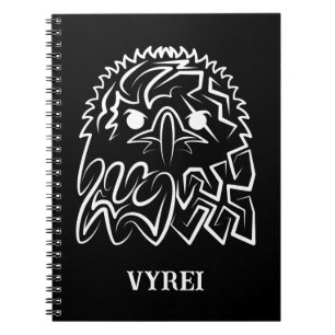 Caderno Espiral Águia Tribal Negra