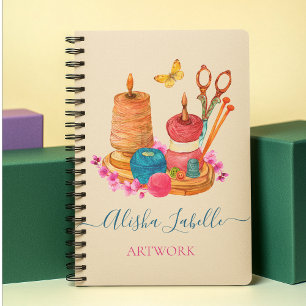 Caderno Espiral Agulha e rosca costeletas feitas à mão
