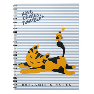 Caderno Espiral Aí vem o problema! Gato Grito - Crianças Estimul