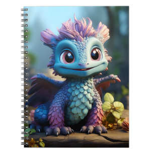 Caderno Espiral Aiden, um Dragão Whimsical