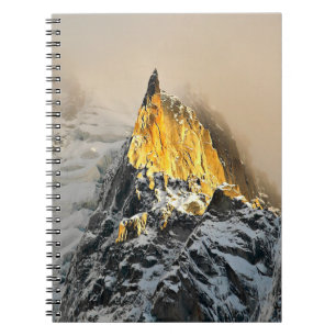 Caderno Espiral Aiguille des Deux Aigles nascer do sol, Chamonix