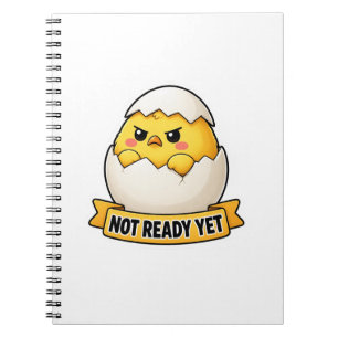 Caderno Espiral Ainda Não Estou Pronto Meme de Frango Engraçado