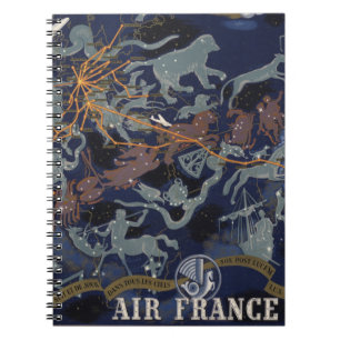 Caderno Espiral Air France : De nuit et de jour dans tous les ciel