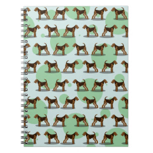 Caderno Espiral Airedale Terrier Pattern