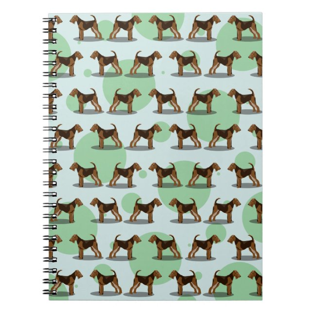 Caderno Espiral Airedale Terrier Pattern (Frente)