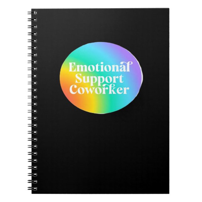 Caderno Espiral Ajuda Emocional Coworker Engraçado (Frente)