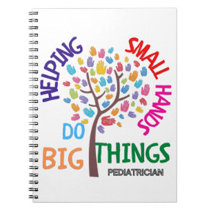 Caderno Espiral Ajudar as Mãos Pequenas a Fazer Coisas Grandes - P