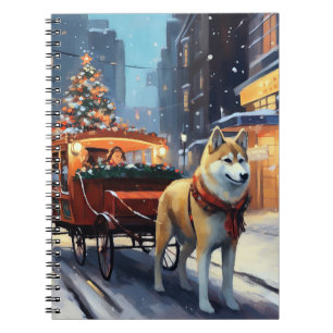 Caderno Espiral Akita Christmas Fesason Season