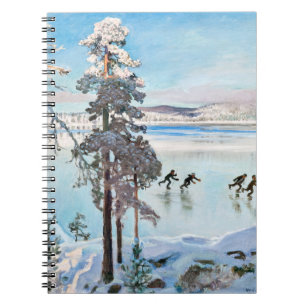 Caderno Espiral Akseli Gallen-Kallela - Patinadores perto da Costa
