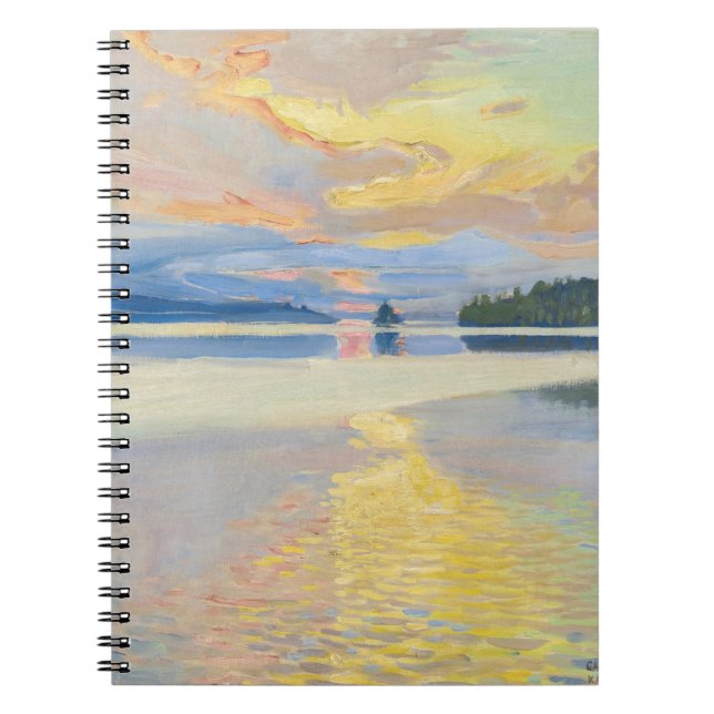 Caderno Espiral Akseli Gallen-Kallela - Sunset sobre o lago Ruoves (Frente)