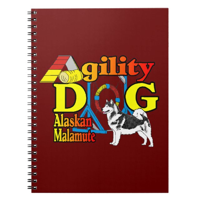 Caderno Espiral Alaskan Malamute Agilidade (Frente)