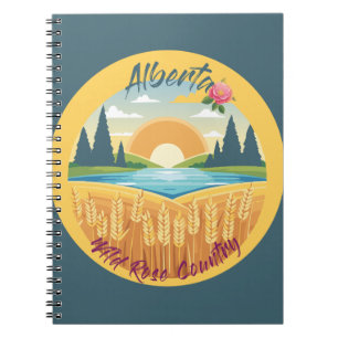 Caderno Espiral Alberta: País Rosa selvagem