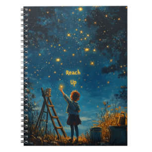 Caderno Espiral Alcançar Cobrir Escada - Motivação