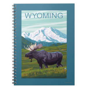 Caderno Espiral Alces com MountainWyoming