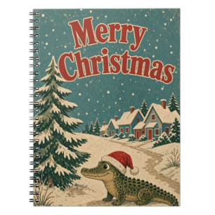 Caderno Espiral Aldeia de Crocodilos Caminho Animal Natal