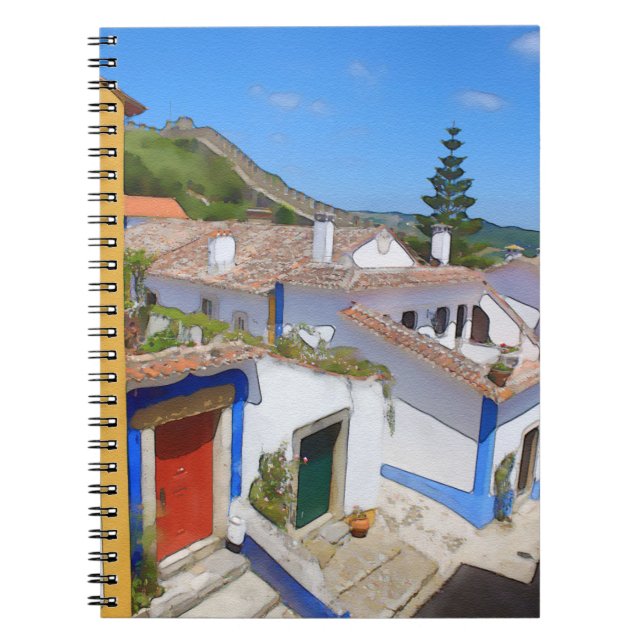 Caderno Espiral Aldeia de Watercolor (Frente)