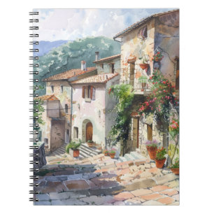 Caderno Espiral Aldeia Italiana Antiga