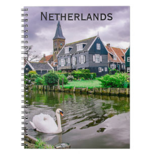 Caderno Espiral Aldeia Neerlandesa Marken nos Países Baixos