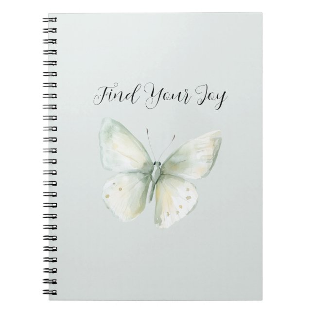 Caderno Espiral Alegria de Borboleta de Menta (Frente)