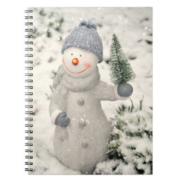 Caderno Espiral Alegria de Natal com Snowman Sorridente